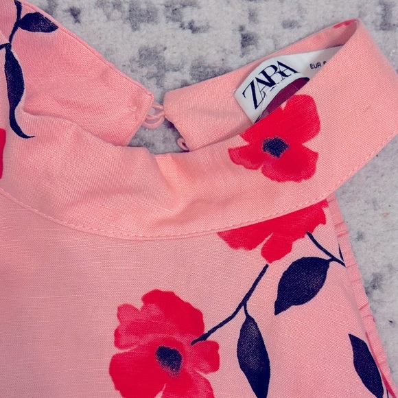 Zara Pink Sleeveless High Low Crop Top - Picture 12 of 12